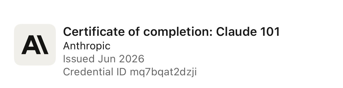Claude Certificate