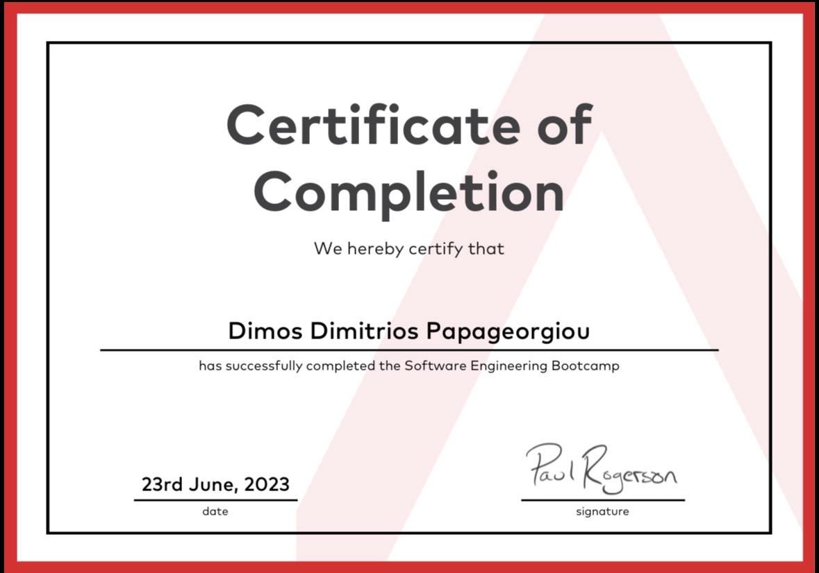 Certificate